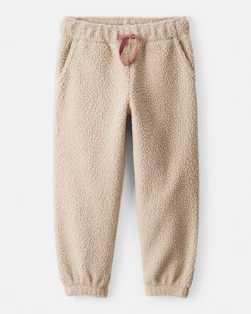 Toddler Girl Cozy Jogger Pants - Brown, 