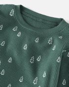 Kid Waffle Knit Pajamas Set Made With Organic Cotton
, image 2 of 4 slides