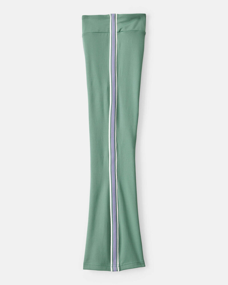 Girls Knit Flare Active Pants - Green, image 3 of 5 slides