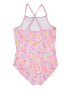 Girls 2-Piece Printed 1-Piece Swimsuit & Short Set, image 2 of 5 slides