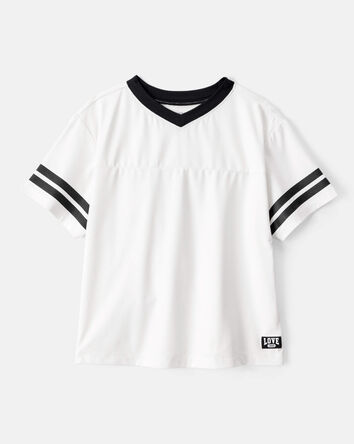 Girls Short-Sleeve Jersey Top - White, 