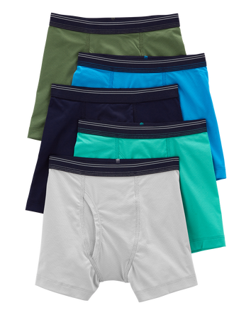 5-Pack Active Mesh Boxer Briefs Underwear, 