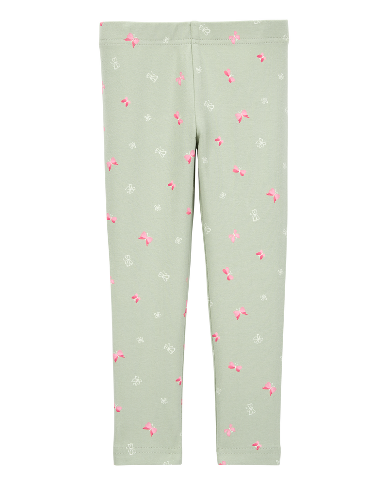 Toddler Girl Floral Stretch Leggings - Green, image 4 of 7 slides