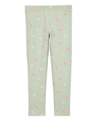 Toddler Girl Floral Stretch Leggings - Green, image 4 of 7 slides