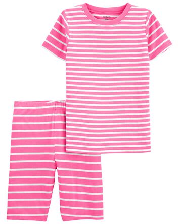 Kid 2-Piece Striped 100% Snug Fit Cotton Pajamas, 