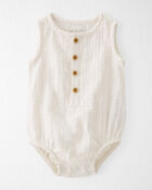 Baby Organic Cotton Gauze Bubble in Cream, image 1 of 3 slides