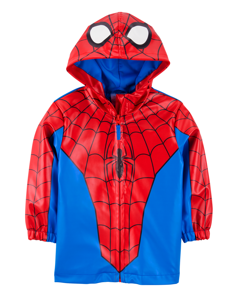 Toddler Spider-Man Rain Jacket - Red, image 1 of 4 slides