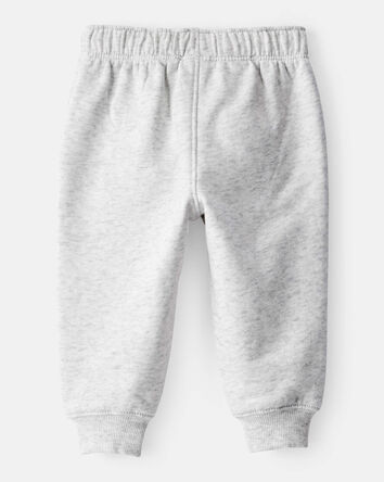 Baby Boy Solid Fleece Cotton Jogger - Grey, 
