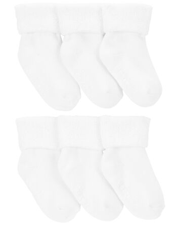 Baby 6-Pack Foldover Booties, 