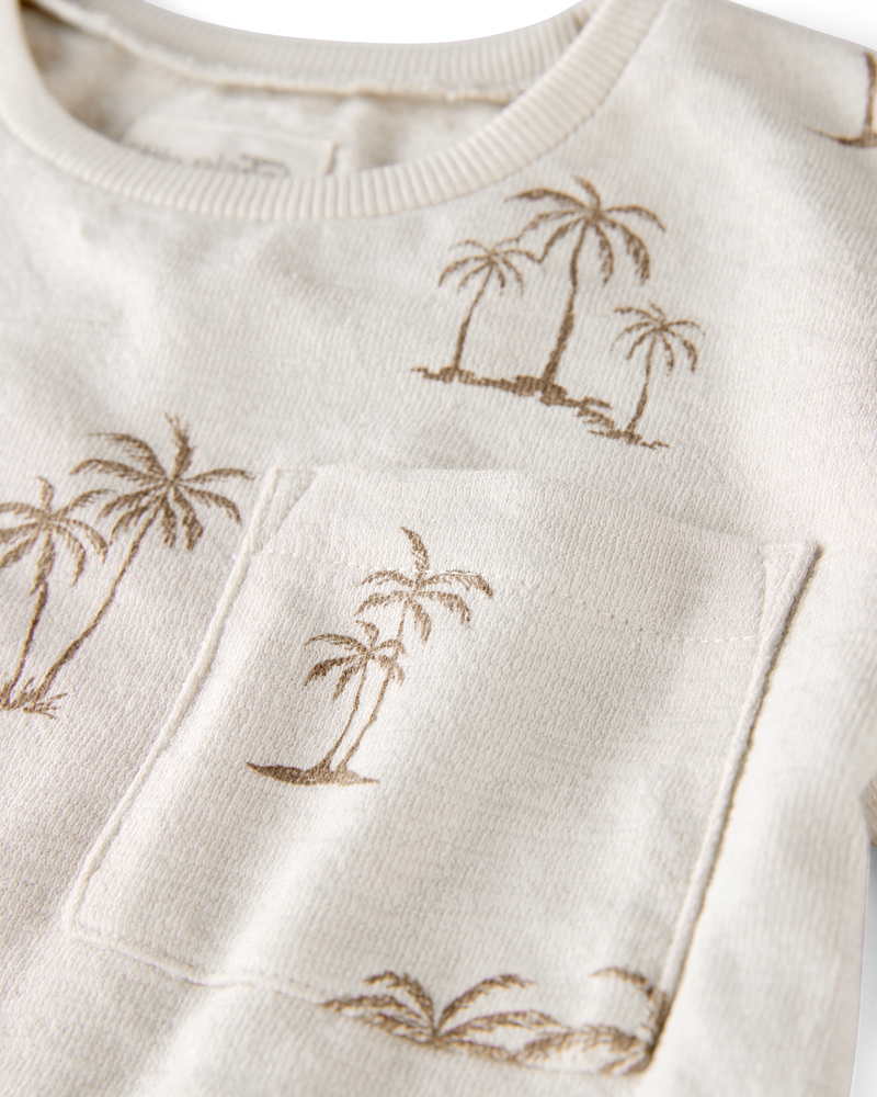 Toddler 2-Piece Palm Tree-Print Set Made with Organic Cotton, image 3 of 4 slides