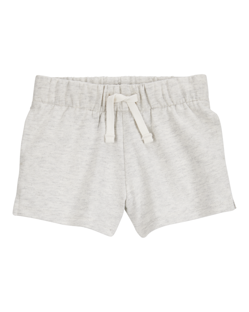 Baby Pull-On French Terry Shorts - Grey, image 1 of 4 slides