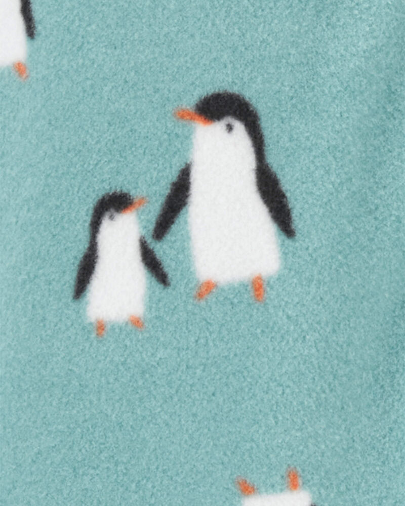 Baby Penguin Fleece Zip-Up Footie Sleep & Play Pajamas, image 3 of 5 slides