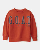 Boys GOAT French Terry Pullover Sweatshirt - Orange, image 1 of 3 slides