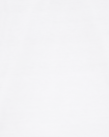 Toddler Pique Long-Sleeve Uniform Polo Shirt - White, 