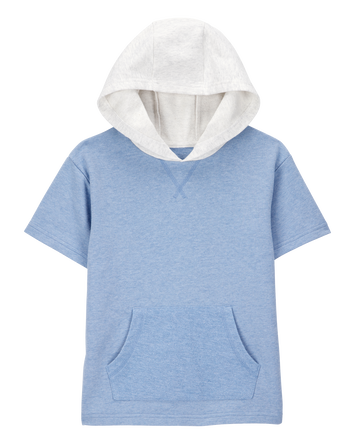 Kid Hooded French Terry Short-Sleeve Tee - Blue, 