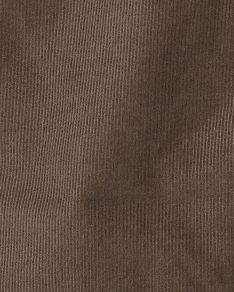 Baby Organic Cotton Corduroy Overalls in Brown, image 4 of 5 slides