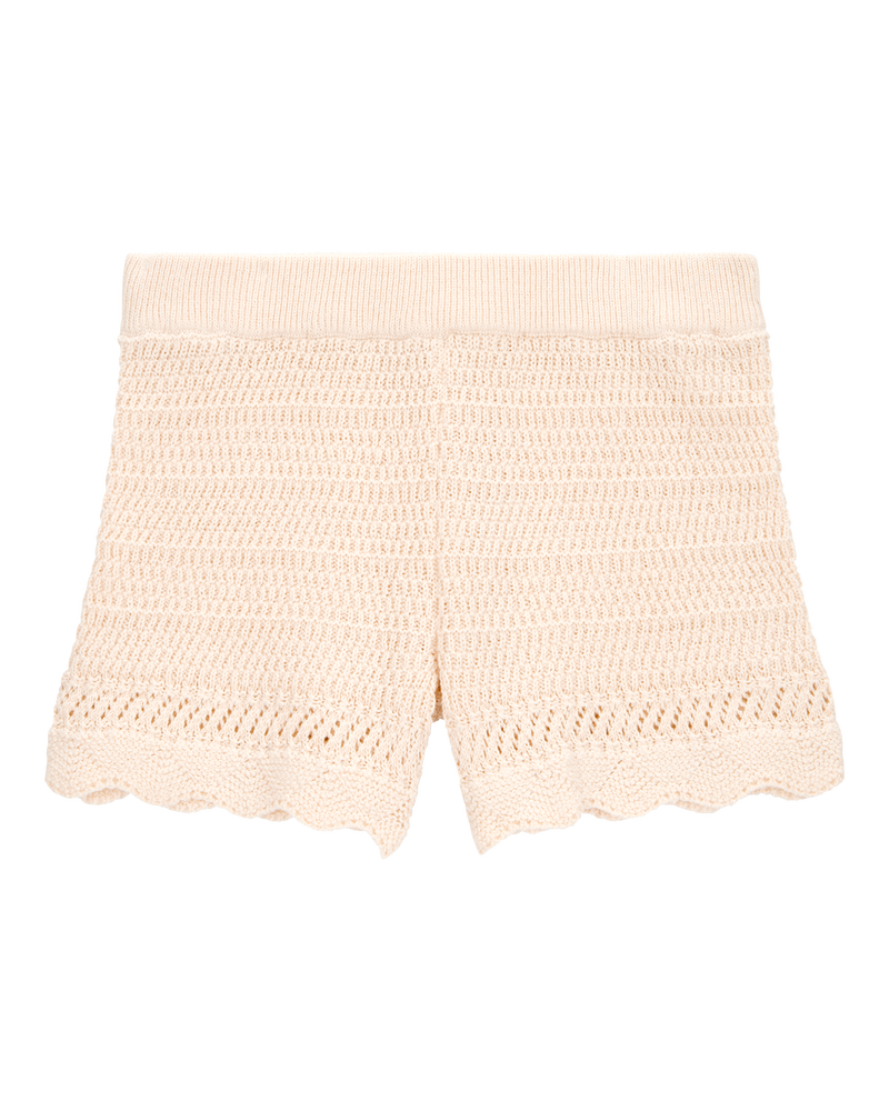 Toddler Crotchet Knit Shorts - Ivory, image 4 of 7 slides