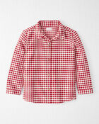 Boys Organic Cotton Button-Front Flannel Shirt, image 1 of 5 slides