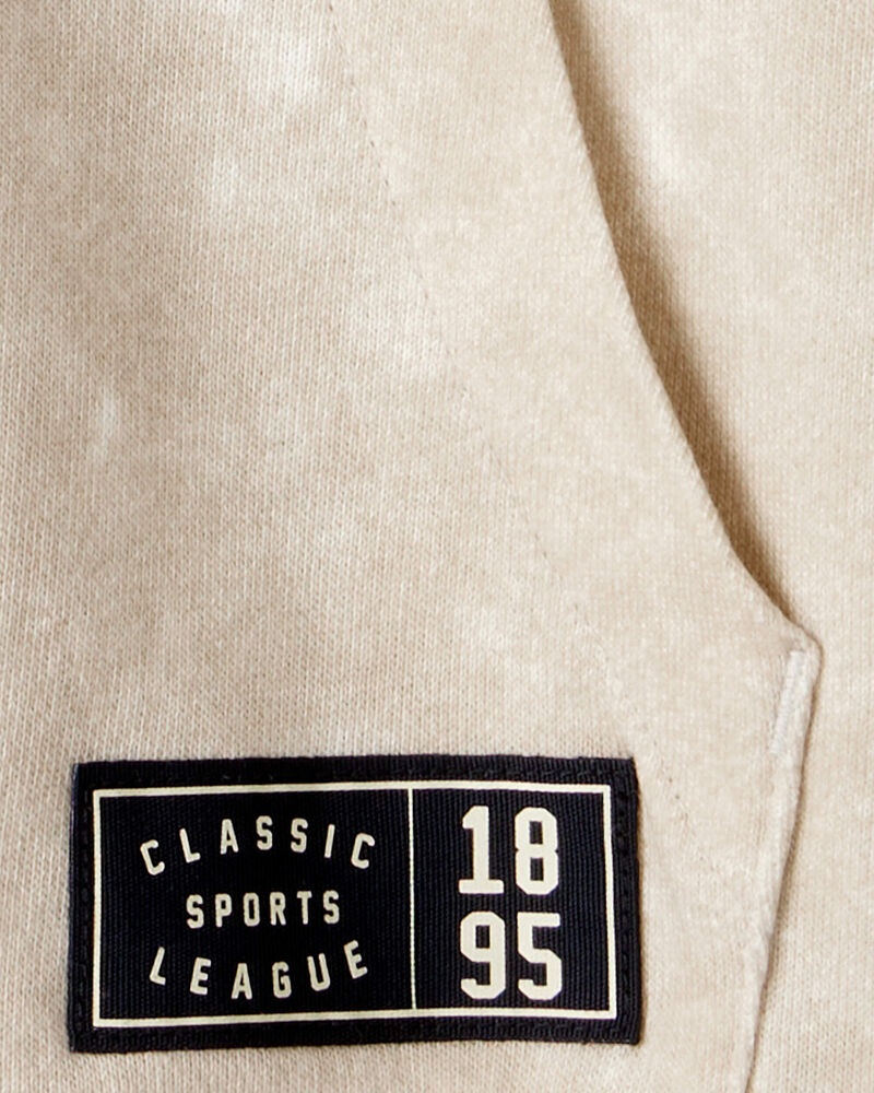 Boys French Terry Acid Wash Hoodie - Ivory, image 2 of 3 slides