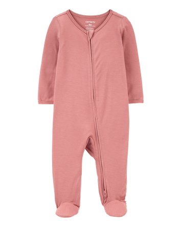 Baby Girl Zip-Up PurelySoft Sleep & Play Pajamas, 