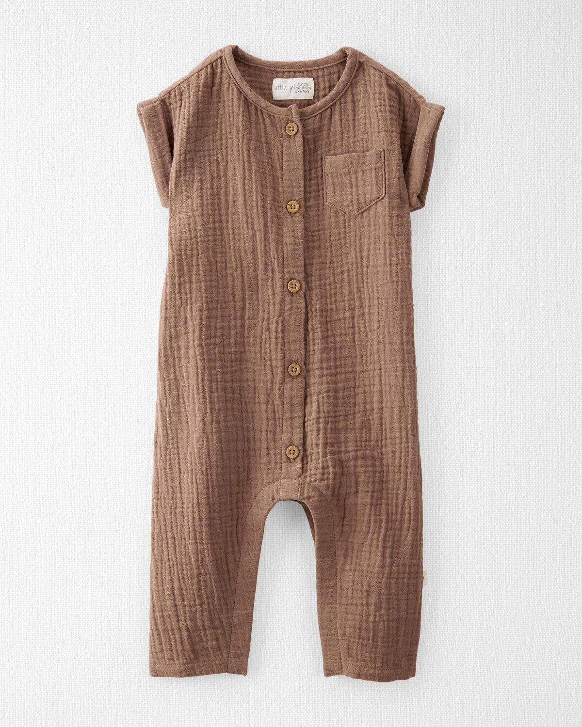 Nutmeg Baby Organic Cotton Gauze Jumpsuit