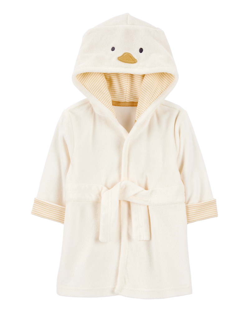 Baby Chick Hooded Terry Robe - Ivory, image 1 of 4 slides