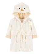 Baby Chick Hooded Terry Robe - Ivory, image 1 of 4 slides