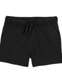 Black - Toddler Pull-On Cotton Shorts