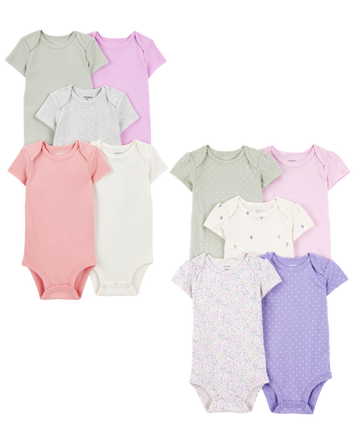 Baby 10-Pack Short-Sleeve Bodysuits, 