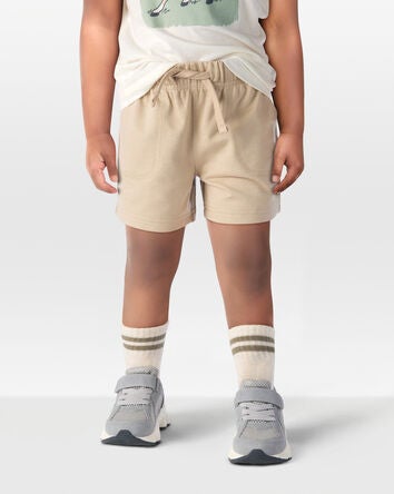 Toddler Pull-On French Terry Shorts - Khaki, 