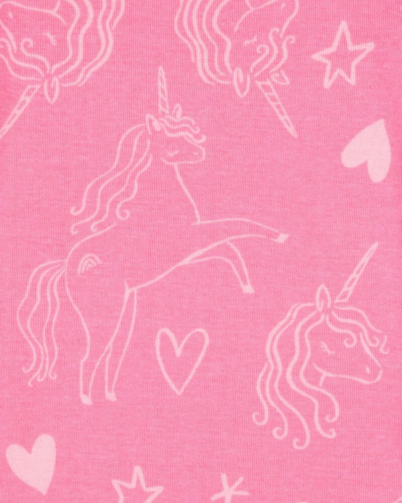 Baby 4-Piece Unicorn Cotton Pajamas, image 3 of 4 slides