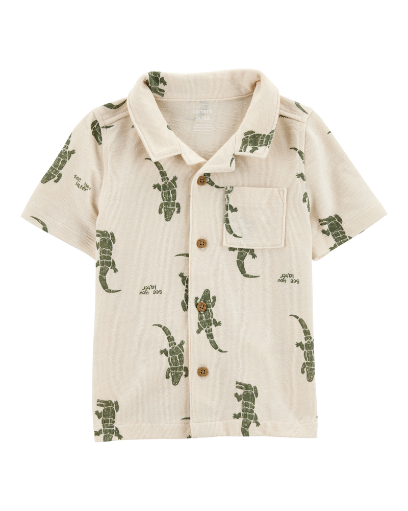 Baby Alligator Button-Down Shirt, image 1 of 3 slides