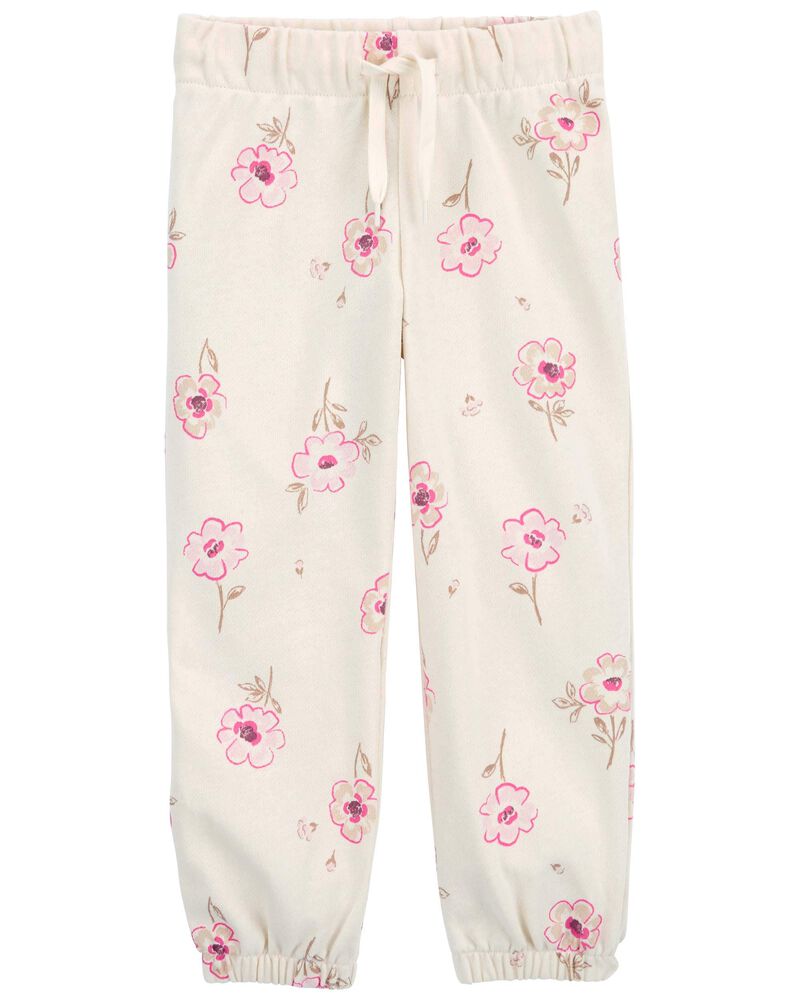 Baby Floral Pull-On Joggers, image 1 of 2 slides