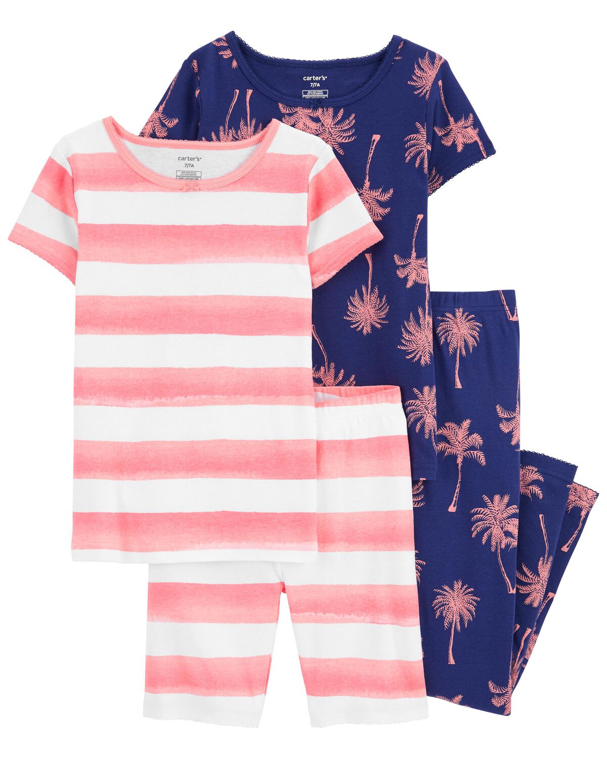 Kid 4-Piece Palm Trees 100% Snug Fit Cotton Pajamas