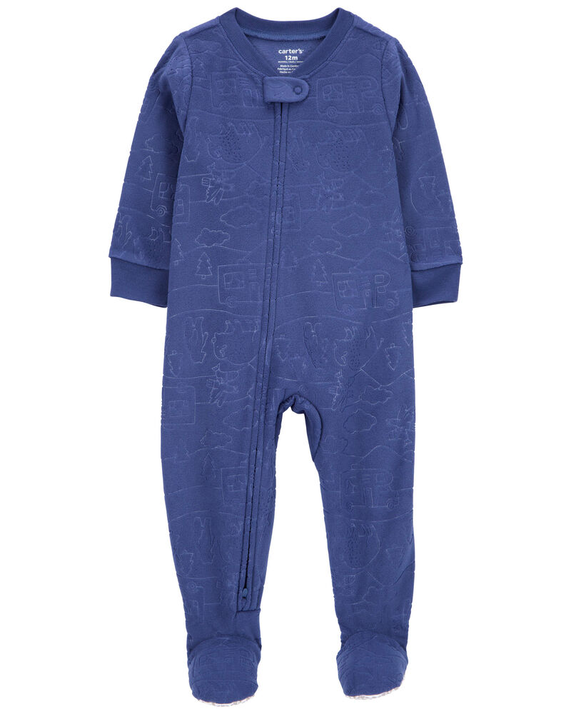 Baby 1-Piece Camper Fleece Footie Pajamas, image 1 of 5 slides