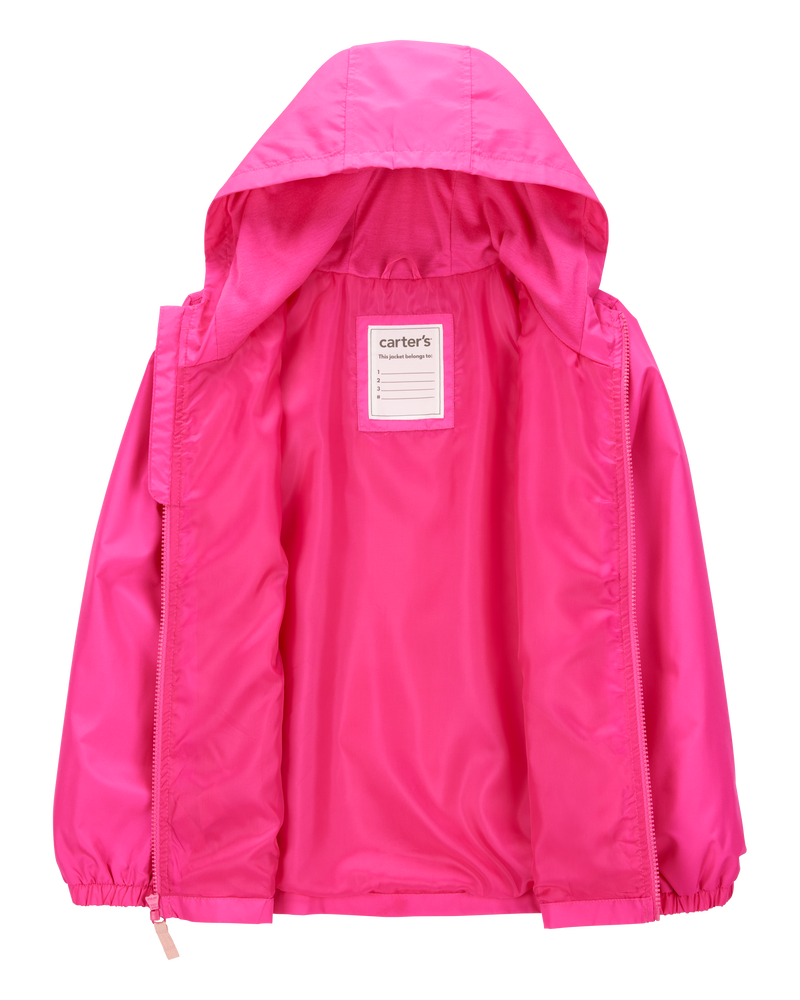 Kid Solid Windbreaker Jacket - Pink, image 2 of 3 slides