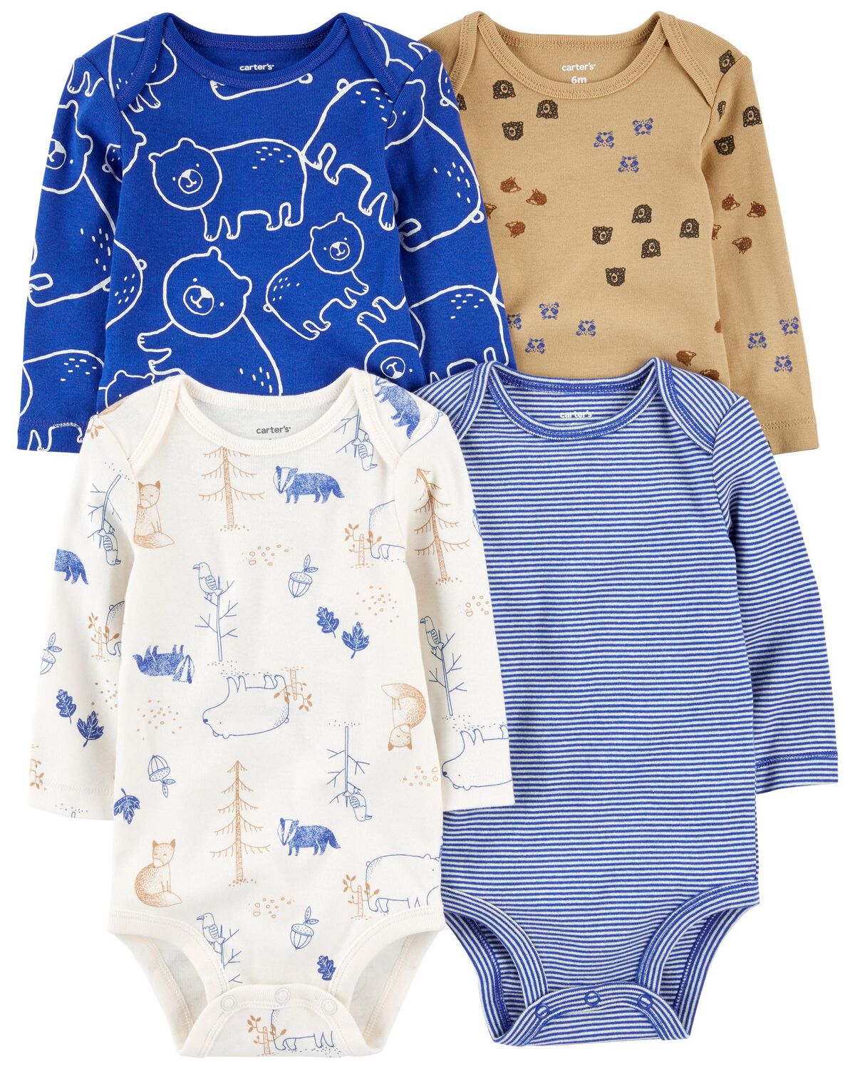 Multi Baby 4-Pack Long-Sleeve Bodysuits | carters.com