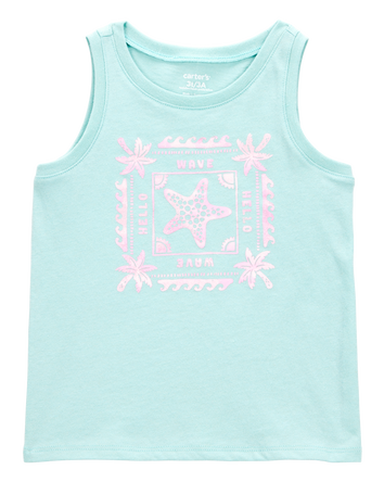 Toddler Starfish Muscle Tank - Turquoise, 