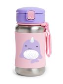 Narwhal - Zoo Stainless Steel Little Kid Straw Bottle