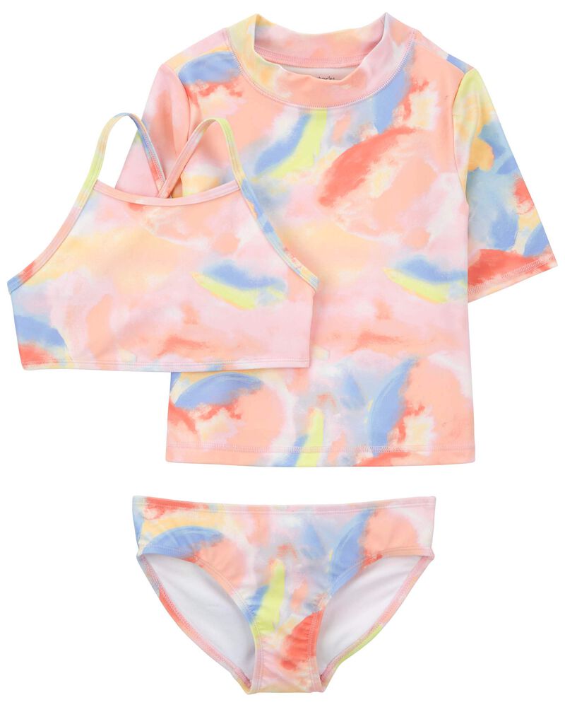 Kid Tie-Dye 3-Piece Rashguard Set, image 1 of 4 slides
