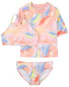 Kid Tie-Dye 3-Piece Rashguard Set, image 1 of 4 slides