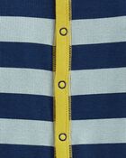 Baby Striped Snap-Up Cotton Blend Sleep & Play Pajamas, image 2 of 3 slides