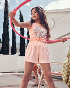 Kid Pull-On Smocked Shorts - Pink, image 4 of 5 slides