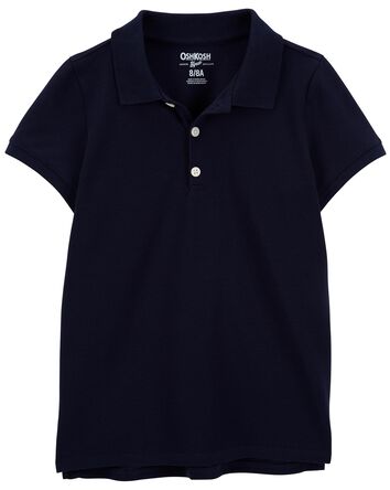 Kid Deep Navy Piqué Polo Shirt, 