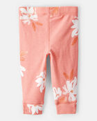 Baby 2-Pack Pull-On Pants - Pink/Floral, image 2 of 6 slides