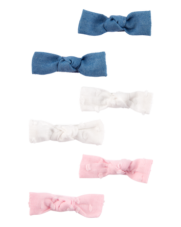 Baby 6-Pack Bow Hair Clips, 