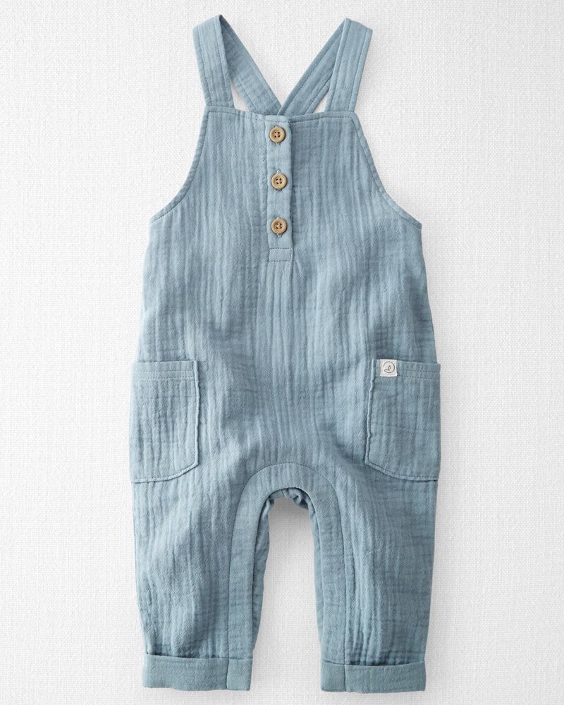 Baby Organic Cotton Gauze Overalls, image 1 of 5 slides