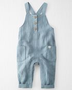 Baby Organic Cotton Gauze Overalls, image 1 of 5 slides