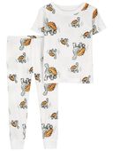Ivory - Toddler 2-Piece Turtle 100% Snug Fit Cotton Pajamas
