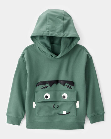Toddler Halloween Frankenstein Pullover Hoodie - Green, 